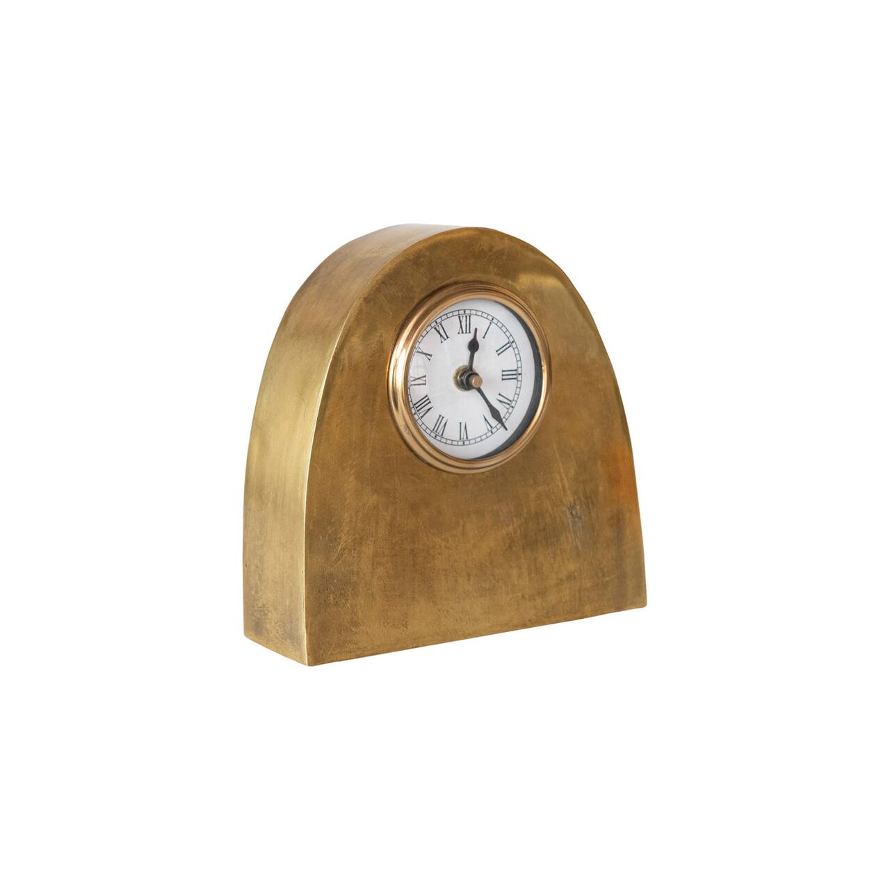 Hello Honey® 7" Antique Gold Metal Mantel Display Clock